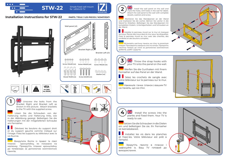 IZI MOUNTING STW22 INSTALLATION INSTRUCTIONS Pdf Download ManualsLib