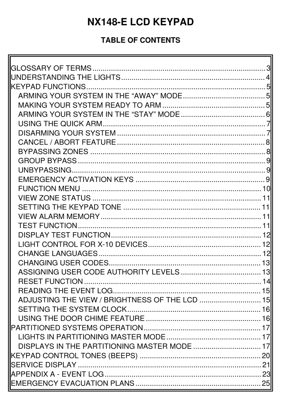 CADDX NX148E MANUAL Pdf Download ManualsLib