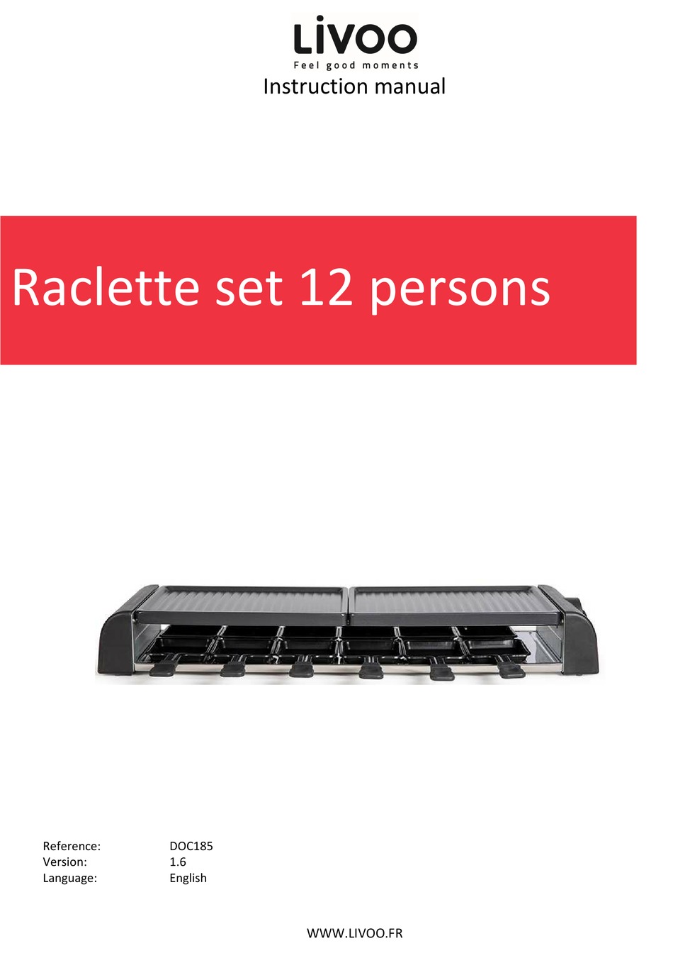 Raclette set 12 people DOC185