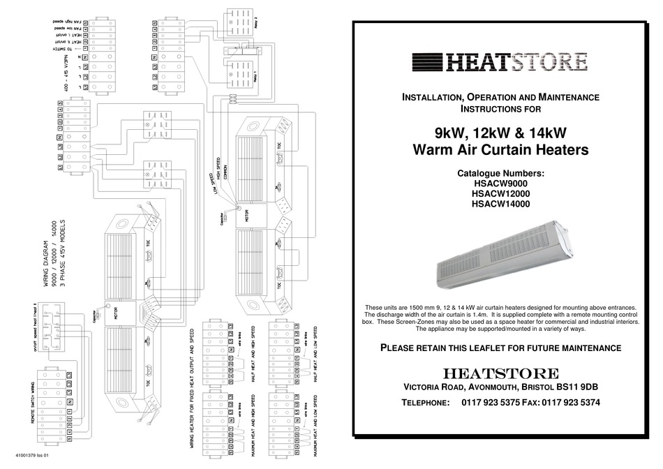 HEATSTORE HSACW9000 INSTALLATION, OPERATION AND MAINTENANCE
