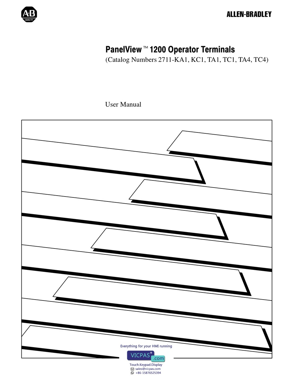 ALLENBRADLEY PANELVIEW 1200 USER MANUAL Pdf Download ManualsLib