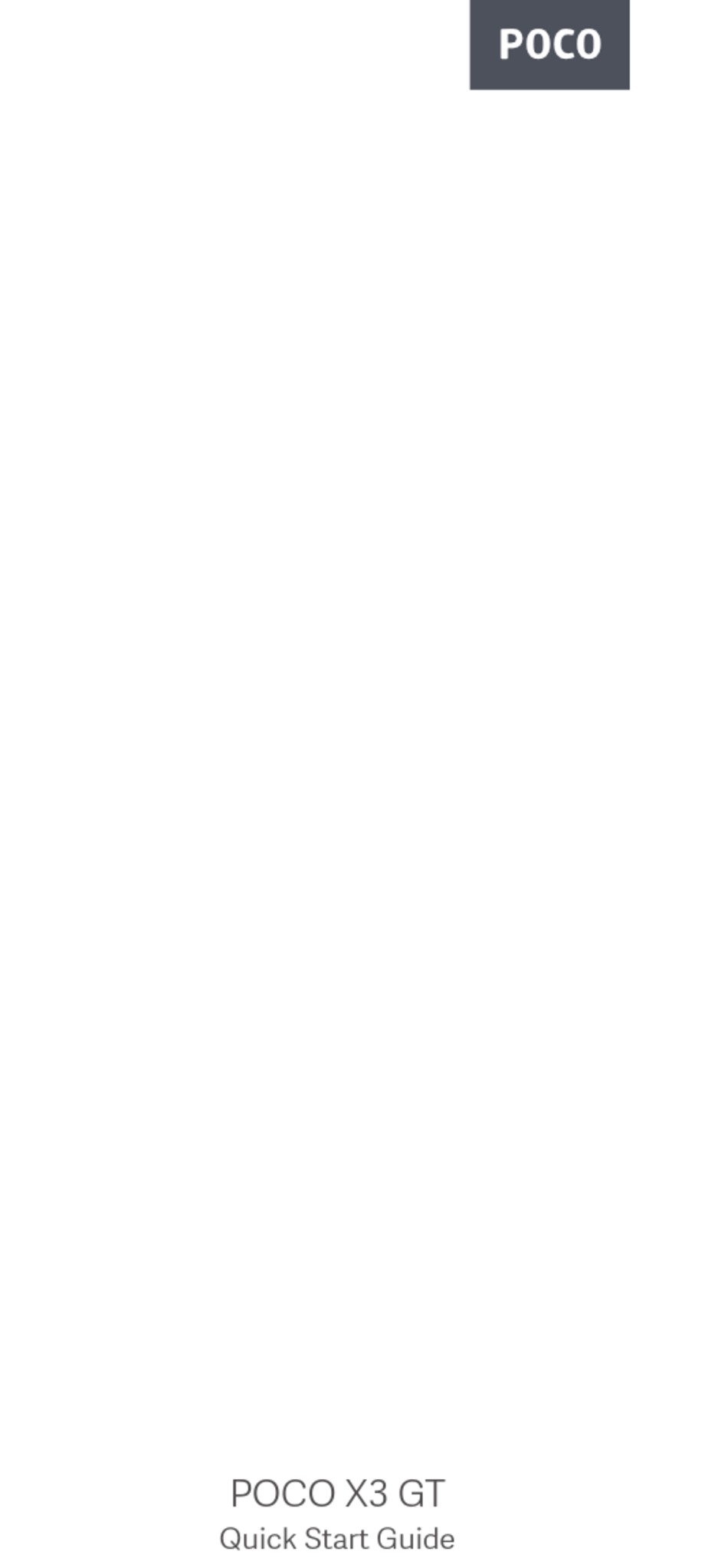 POCO X3 GT QUICK START MANUAL Pdf Download ManualsLib