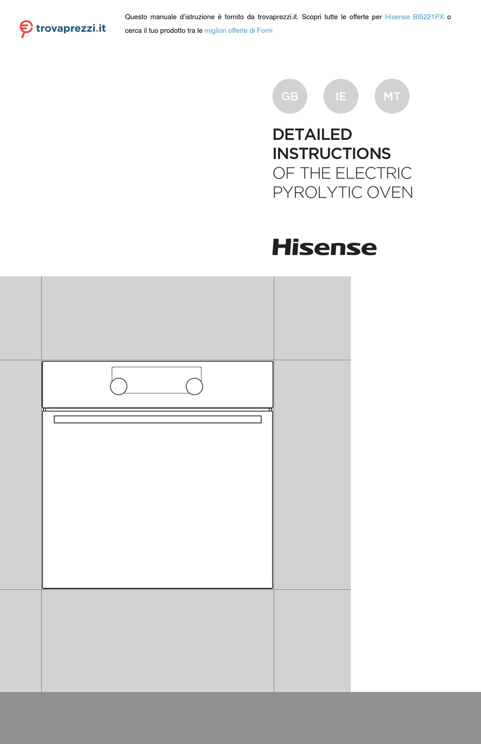 HISENSE BI5221PX DETAILED INSTRUCTIONS Pdf Download | ManualsLib