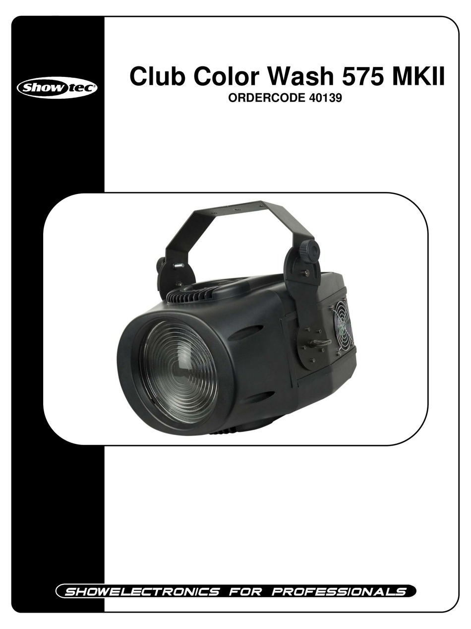 SHOWTEC CLUB COLOR WASH 575 MKII MANUAL Pdf Download ManualsLib