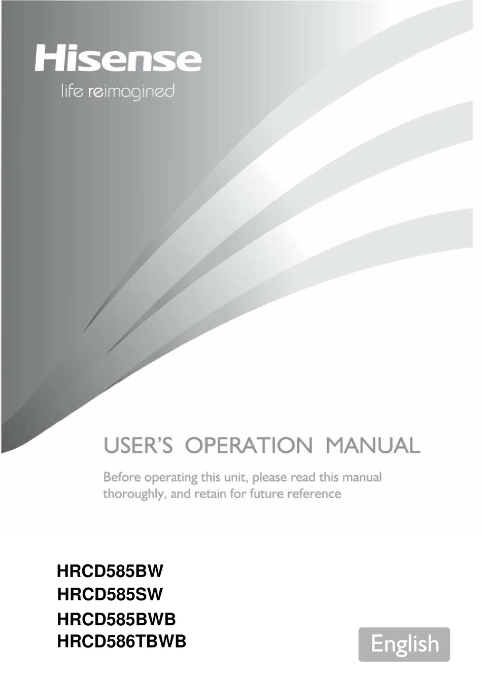 HISENSE HRCD586TBWB USER'S OPERATION MANUAL Pdf Download | ManualsLib