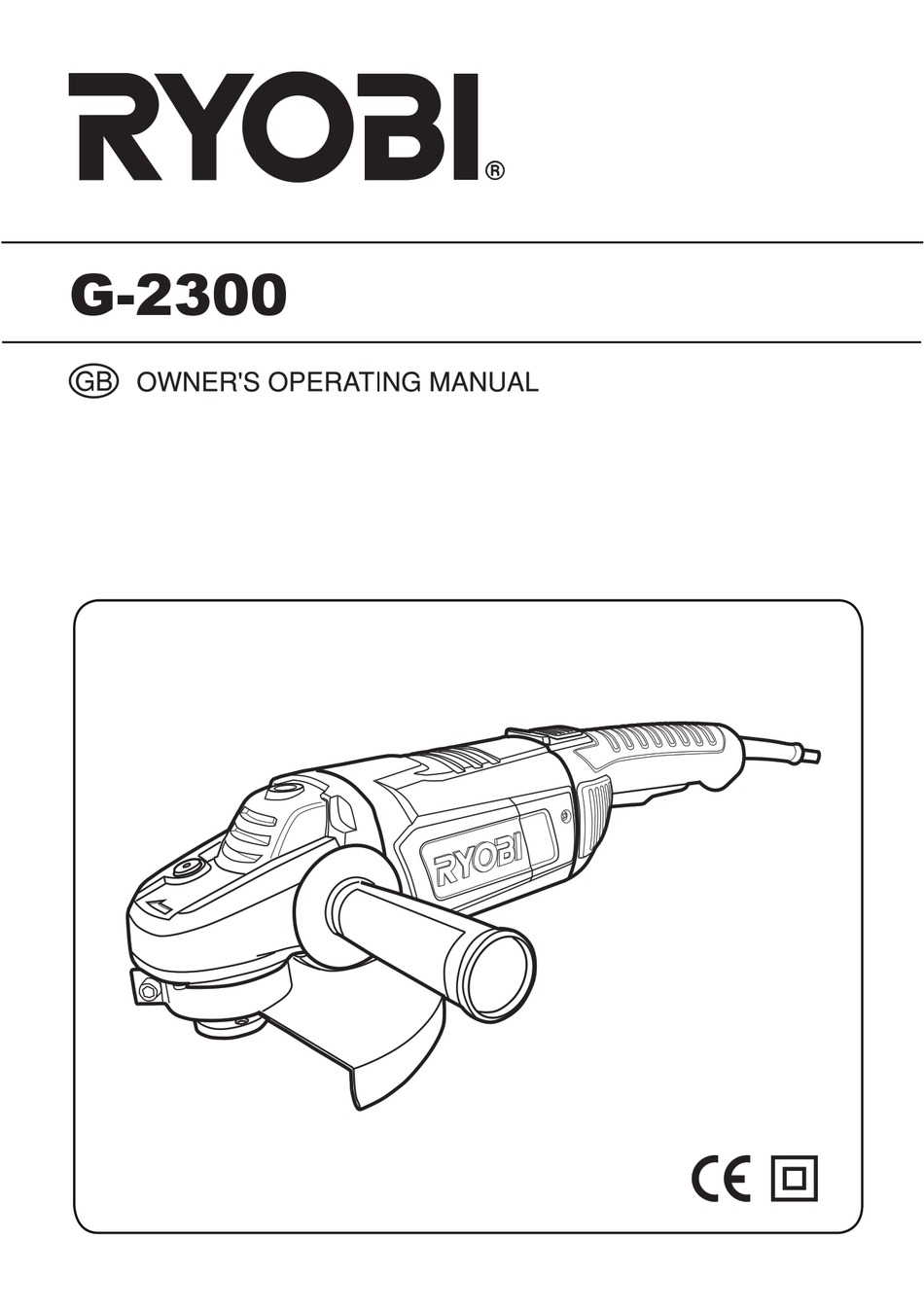 RYOBI G 2300 OWNER S OPERATING MANUAL Pdf Download ManualsLib   Ryobi G 2300 