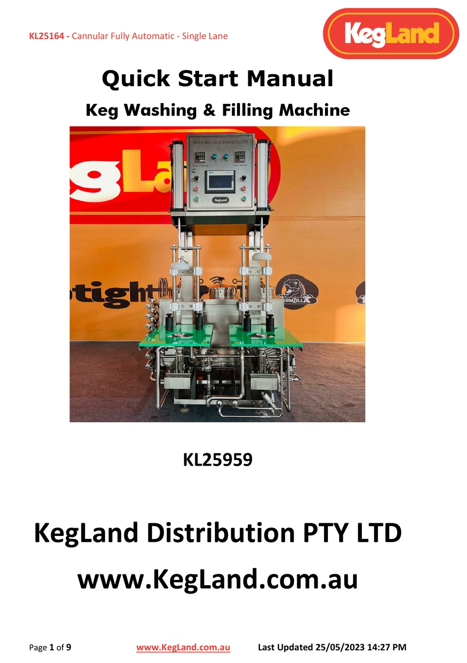KEGLAND KL25959 QUICK START MANUAL Pdf Download ManualsLib