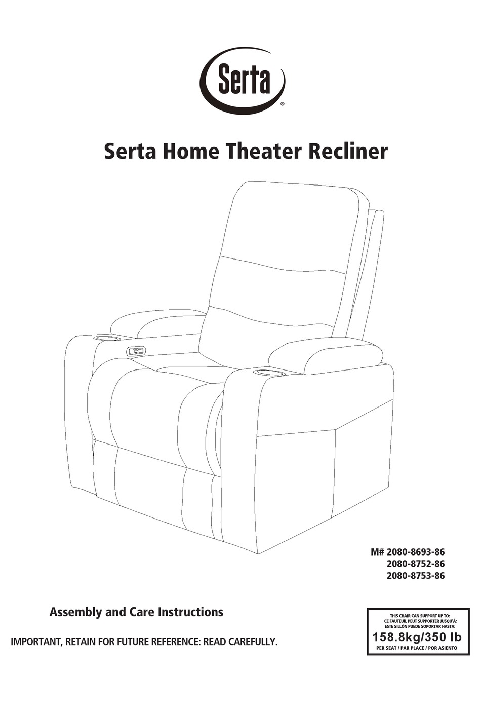 SERTA 2080869386 ASSEMBLY AND CARE INSTRUCTIONS Pdf Download ManualsLib