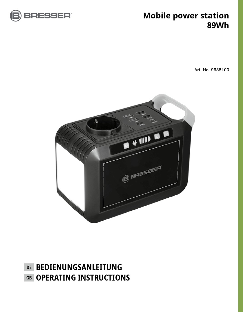 BRESSER 9638100 OPERATING INSTRUCTIONS MANUAL Pdf Download ManualsLib