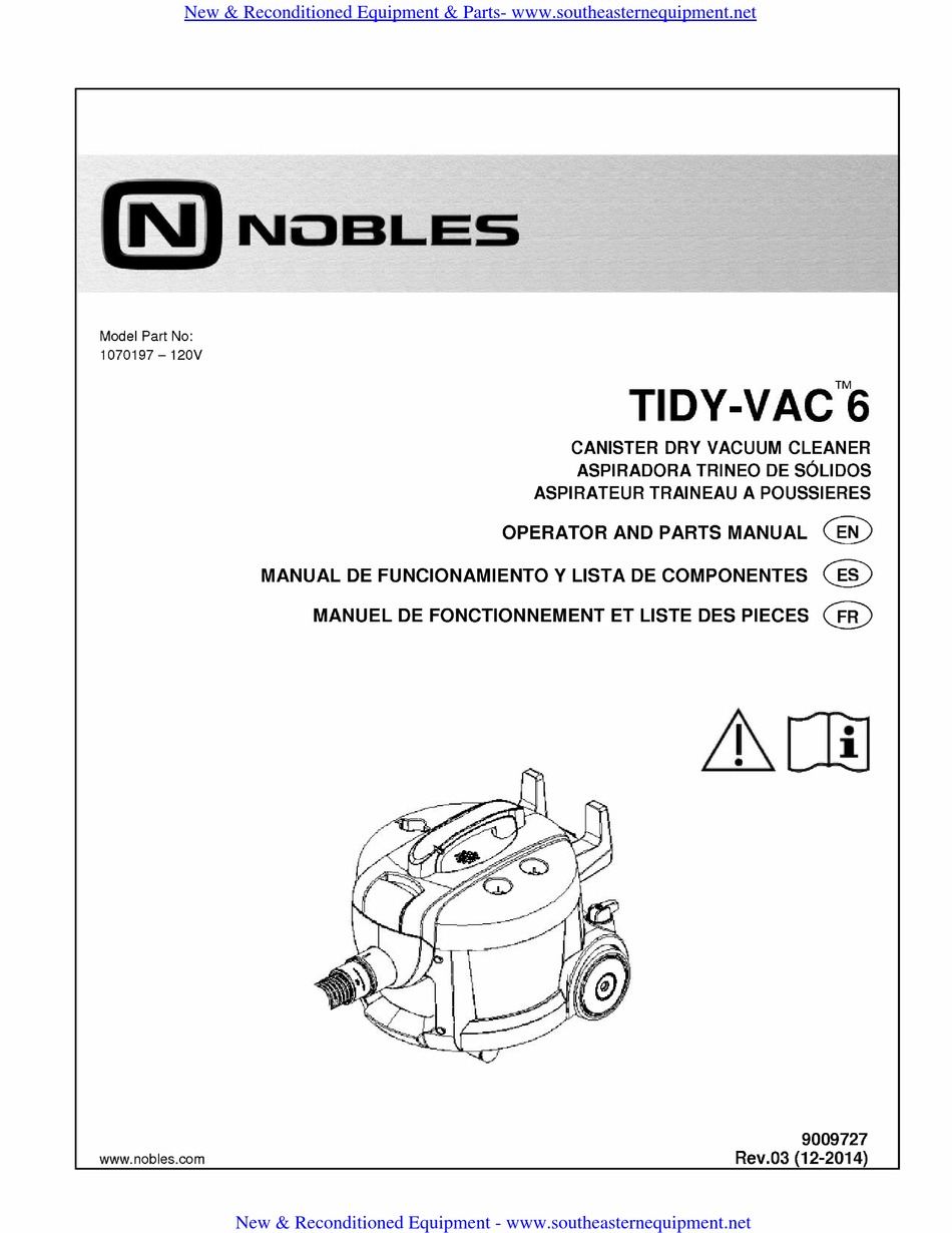 NOBLES 1070197 OPERATOR AND PARTS MANUAL Pdf Download ManualsLib