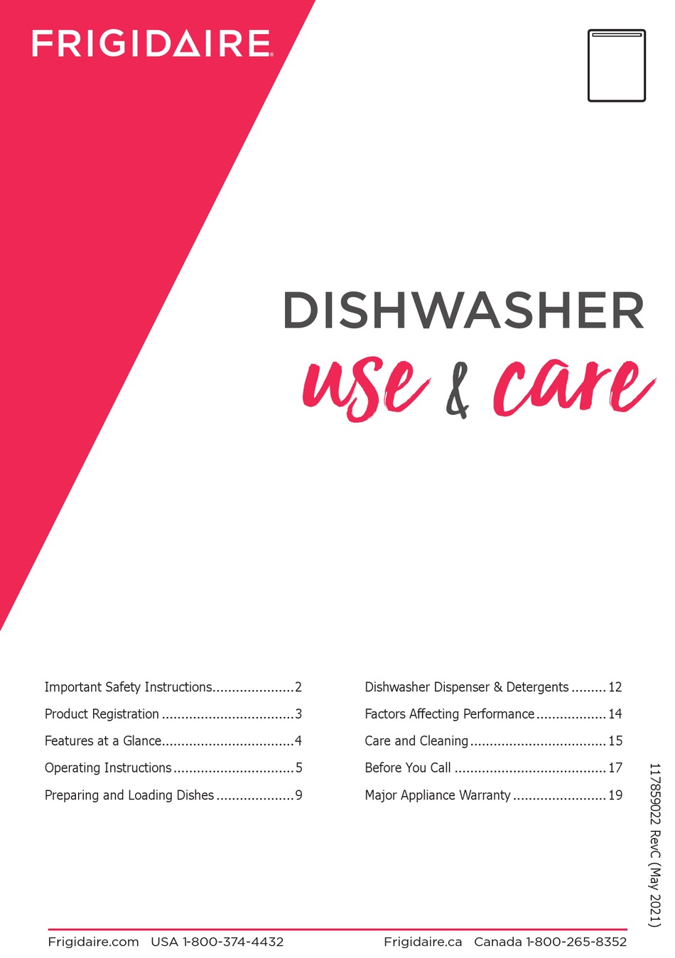 FRIGIDAIRE FDSP4501AS USE & CARE MANUAL Pdf Download ManualsLib