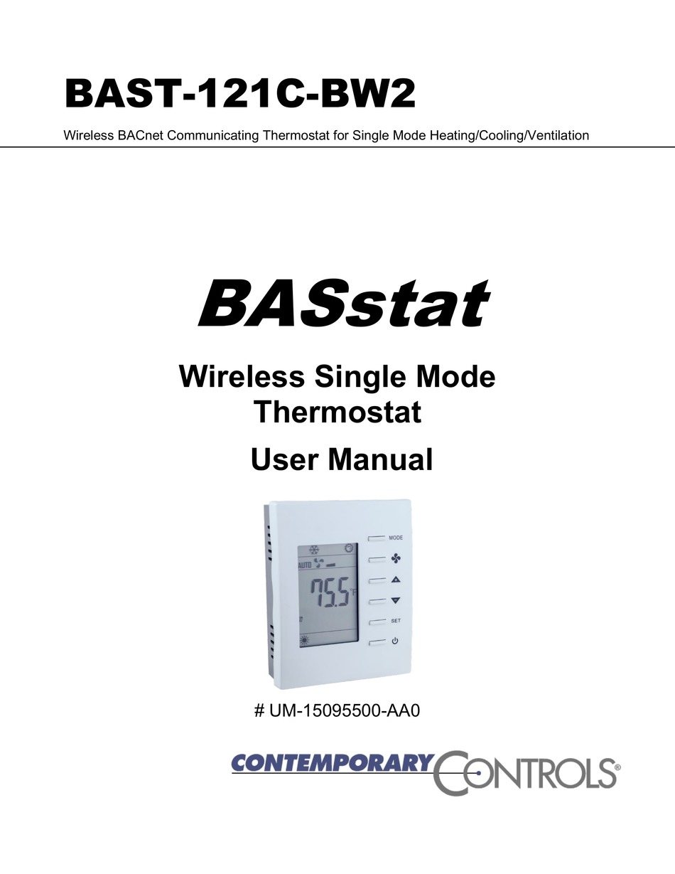 CONTEMPORARY CONTROLS BASSTAT SERIES USER MANUAL Pdf Download | ManualsLib