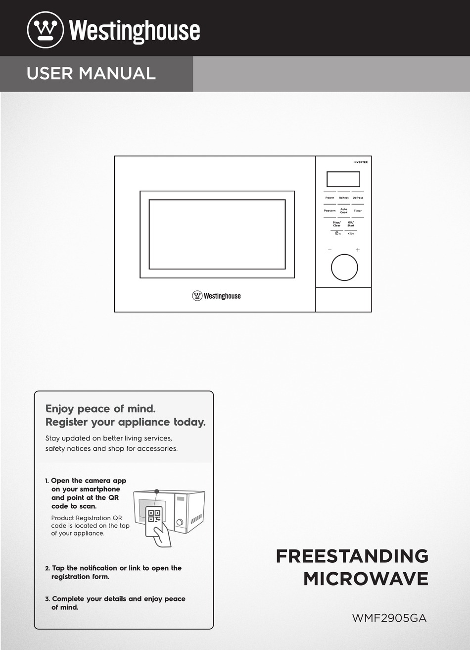 WESTINGHOUSE WMF2905GA USER MANUAL Pdf Download | ManualsLib