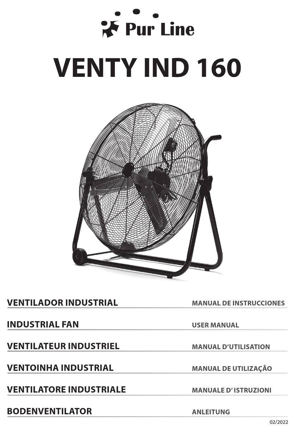 PUR LINE VENTY IND 160 USER MANUAL Pdf Download ManualsLib