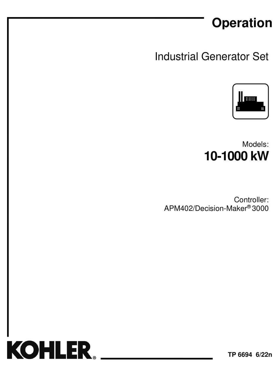 KOHLER KG40 OPERATION Pdf Download | ManualsLib