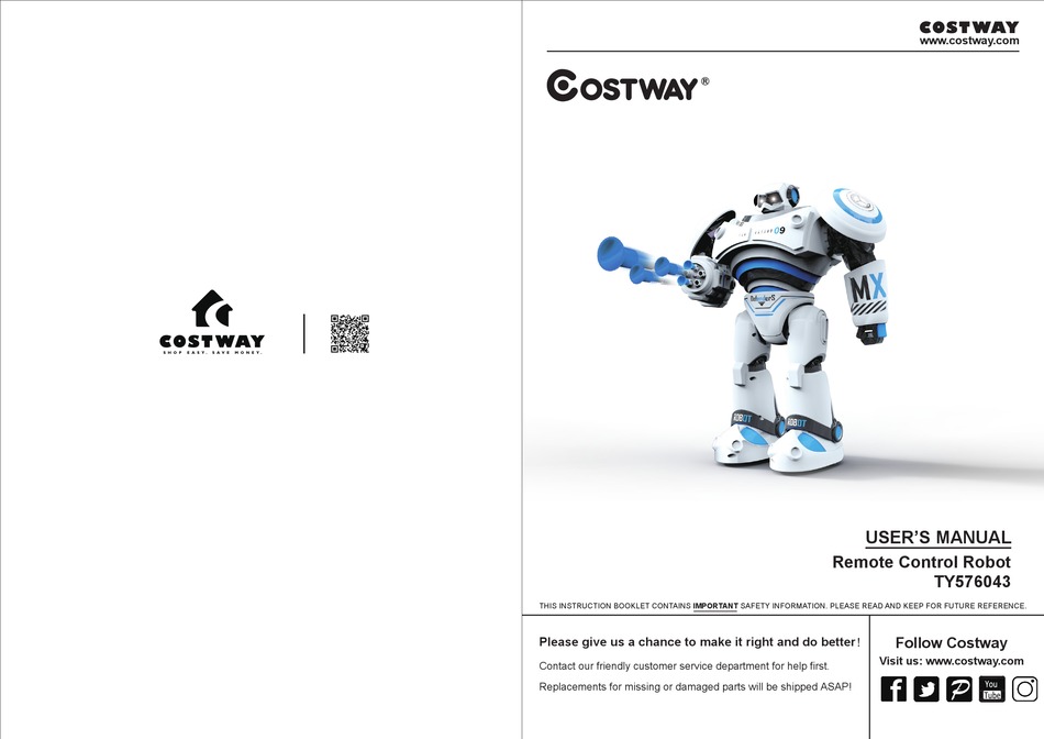 COSTWAY TY576043 USER MANUAL Pdf Download ManualsLib
