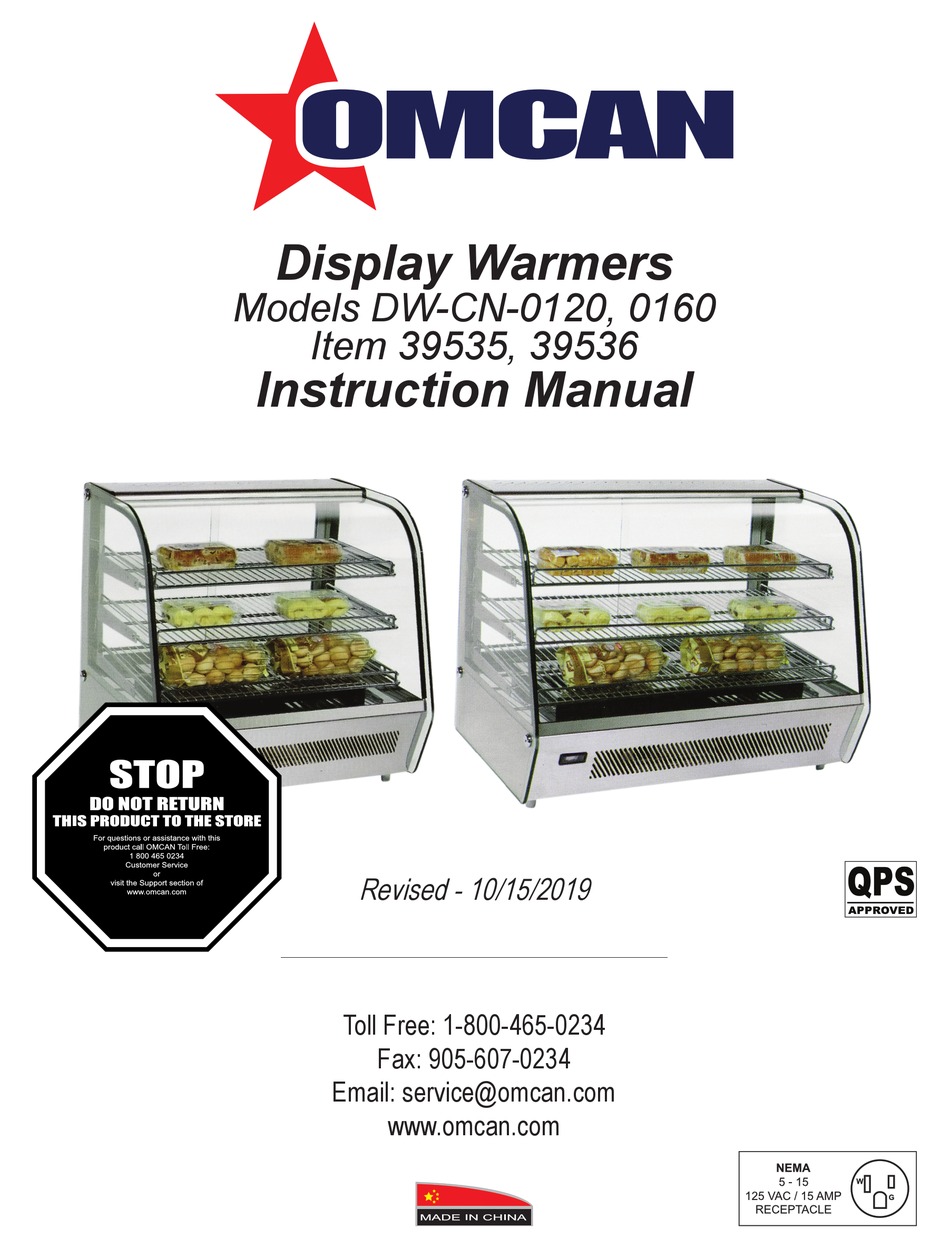 OMCAN DWCN0120 INSTRUCTION MANUAL Pdf Download ManualsLib