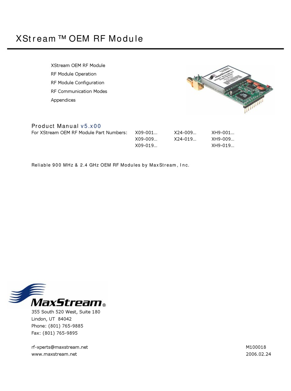 MAXSTREAM XSTREAM XH9019 SERIES MANUAL Pdf Download ManualsLib