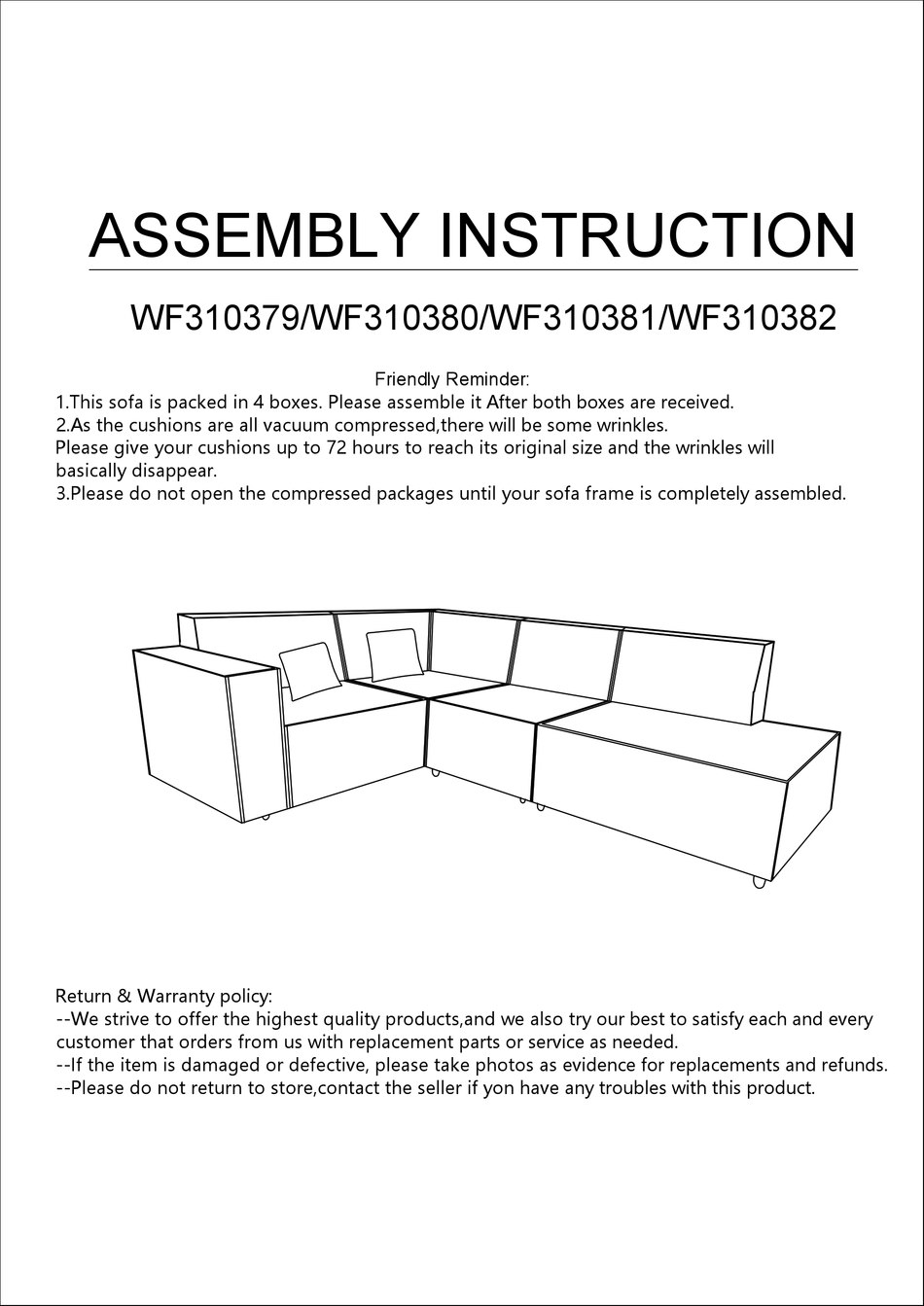 BED BATH & BEYOND WF310379 ASSEMBLY INSTRUCTION MANUAL Pdf Download