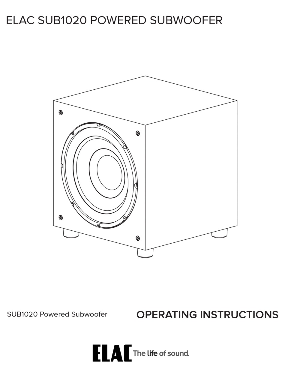 ELAC SUB1020 OPERATING INSTRUCTIONS MANUAL Pdf Download ManualsLib