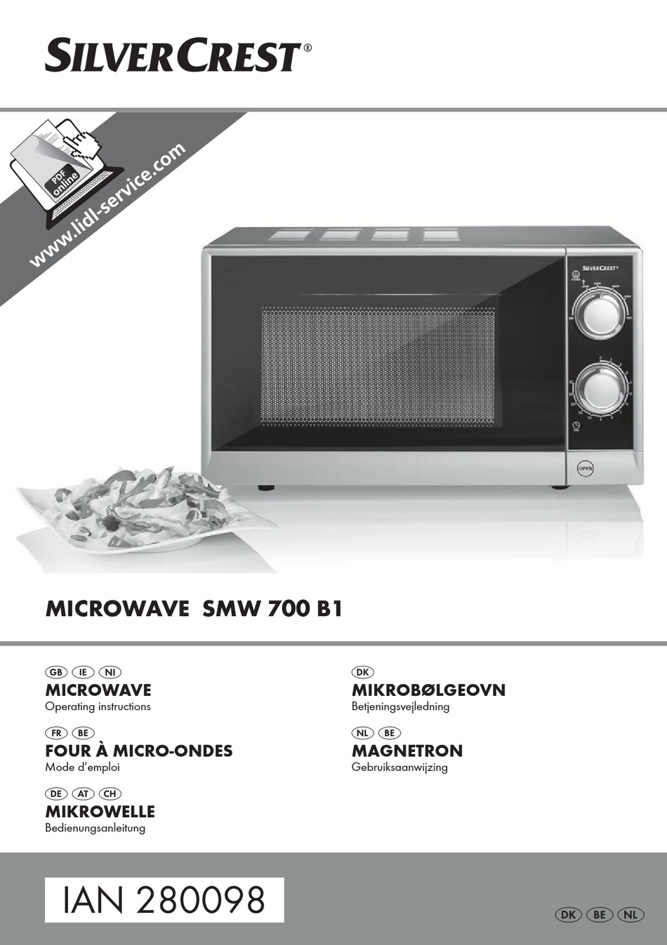 SILVERCREST SMW 700 B1 OPERATING INSTRUCTIONS MANUAL Pdf Download ...