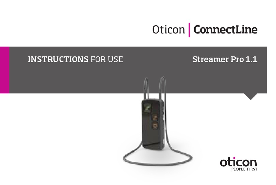 Oticon Streamer Pro Instructions For Use Manual Pdf Download Manualslib