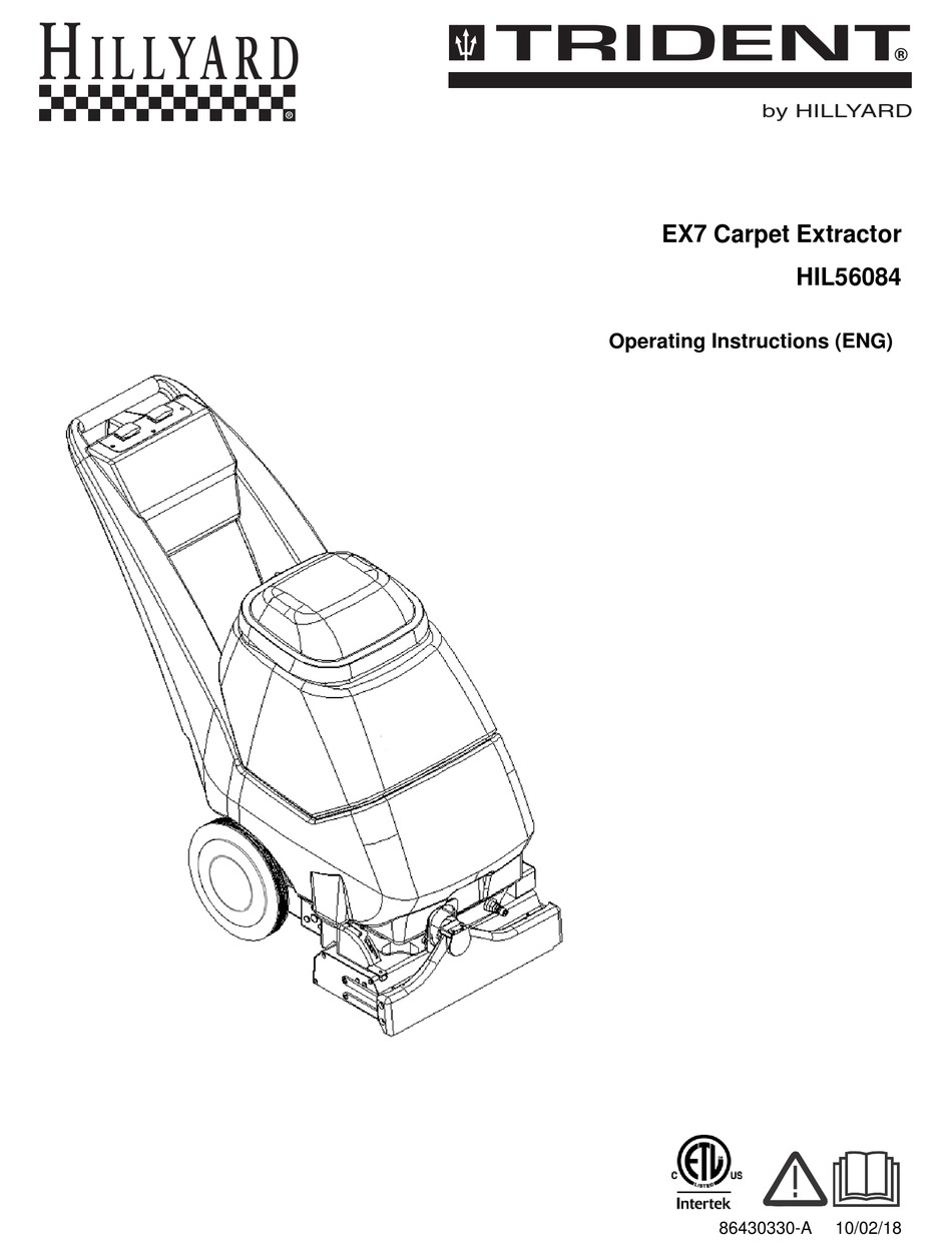 HILLYARD TRIDENT EX7 OPERATING INSTRUCTIONS MANUAL Pdf Download ...