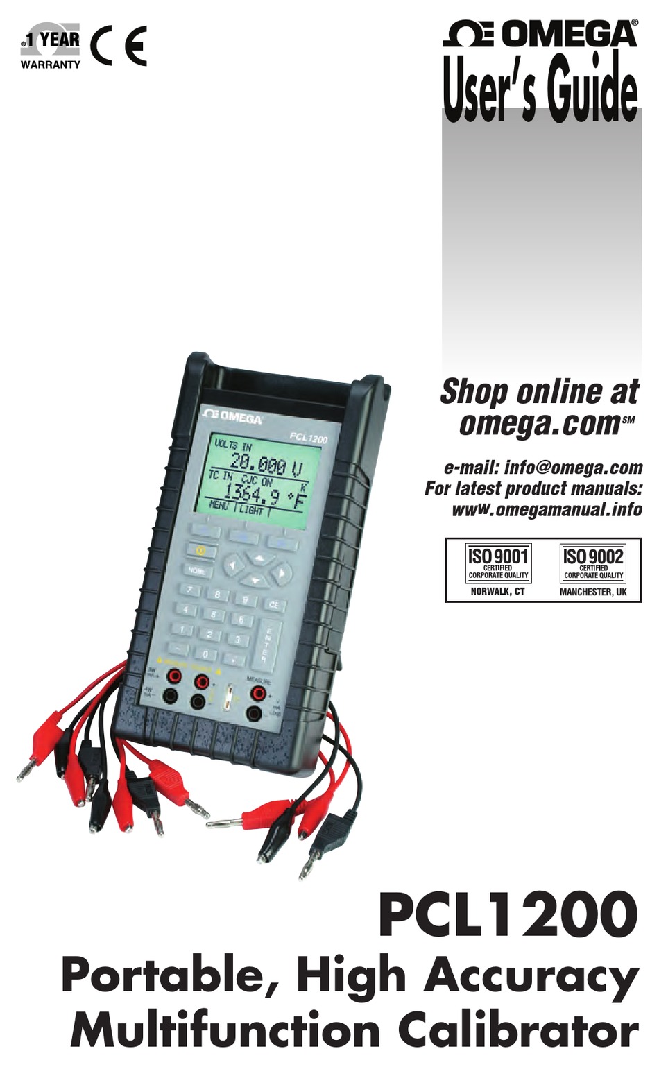OMEGA PCL1200 USER MANUAL Pdf Download ManualsLib