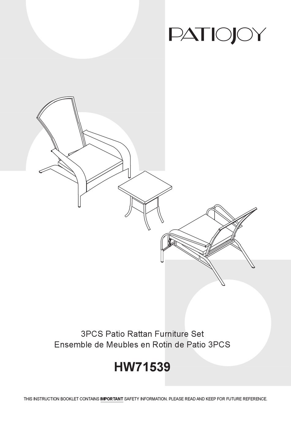 PATIOJOY HW71539 MANUAL Pdf Download ManualsLib