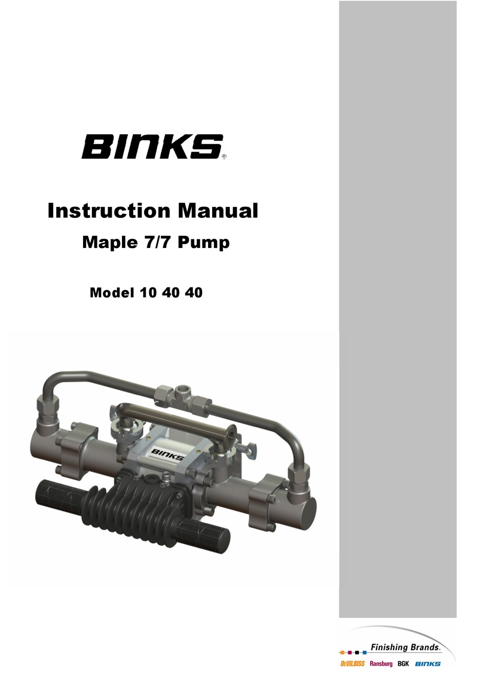 BINKS MAPLE 7/7 INSTRUCTION MANUAL Pdf Download | ManualsLib