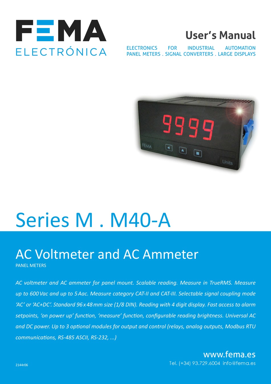 FEMA ELECTRONICA M40A USER MANUAL Pdf Download ManualsLib