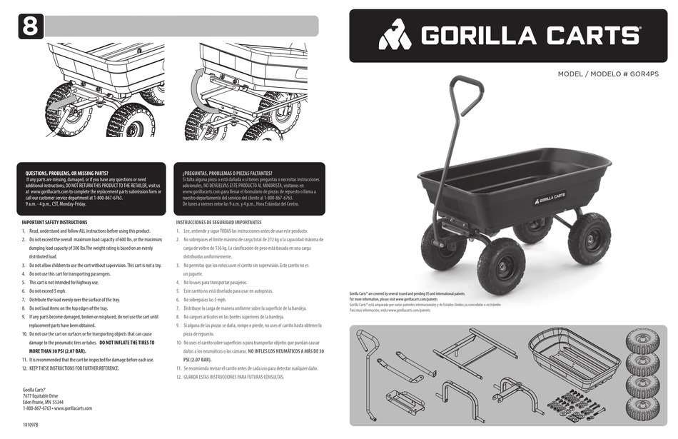 Gorilla Carts Gor Ps Manual Pdf Download Manualslib