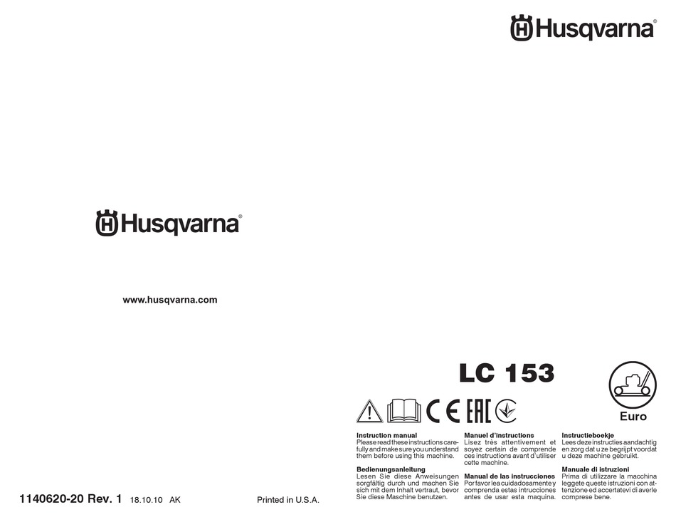 HUSQVARNA LC 153 INSTRUCTION MANUAL Pdf Download ManualsLib