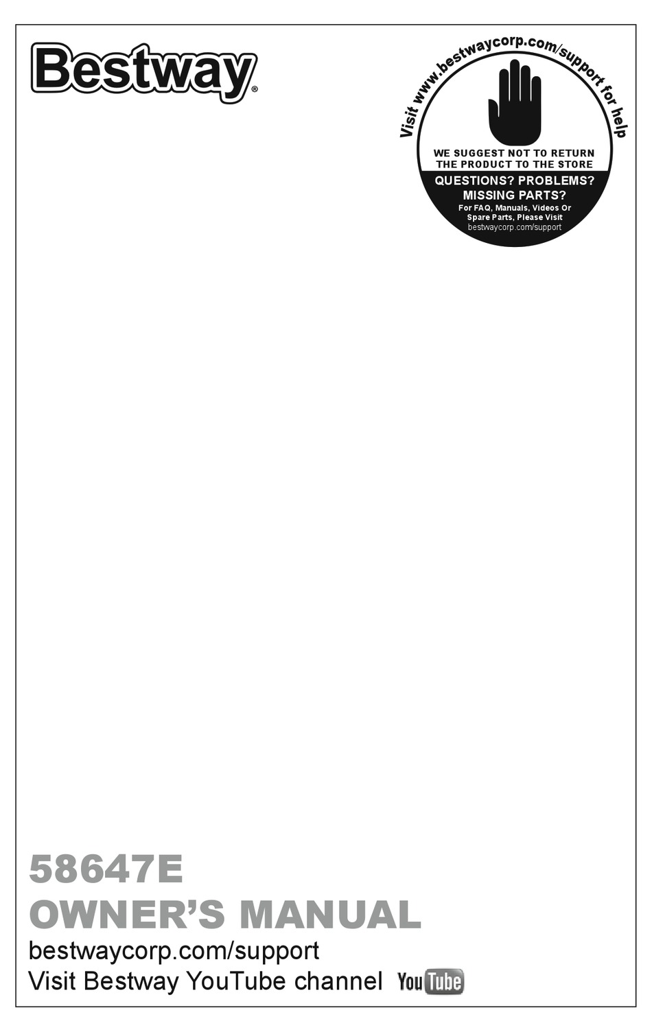 BESTWAY 58647E OWNER'S MANUAL Pdf Download ManualsLib