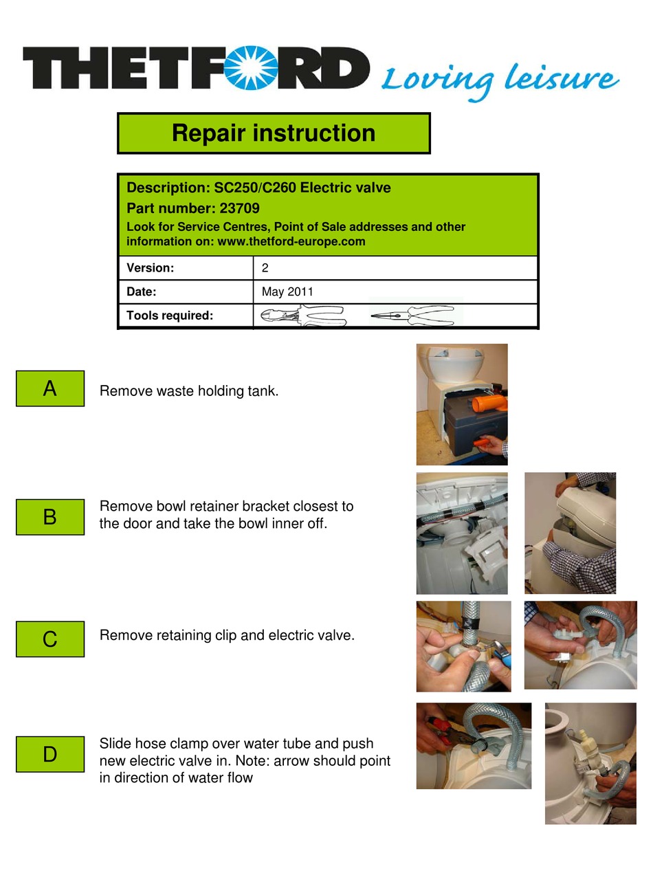 THETFORD SC250 MANUAL Pdf Download ManualsLib