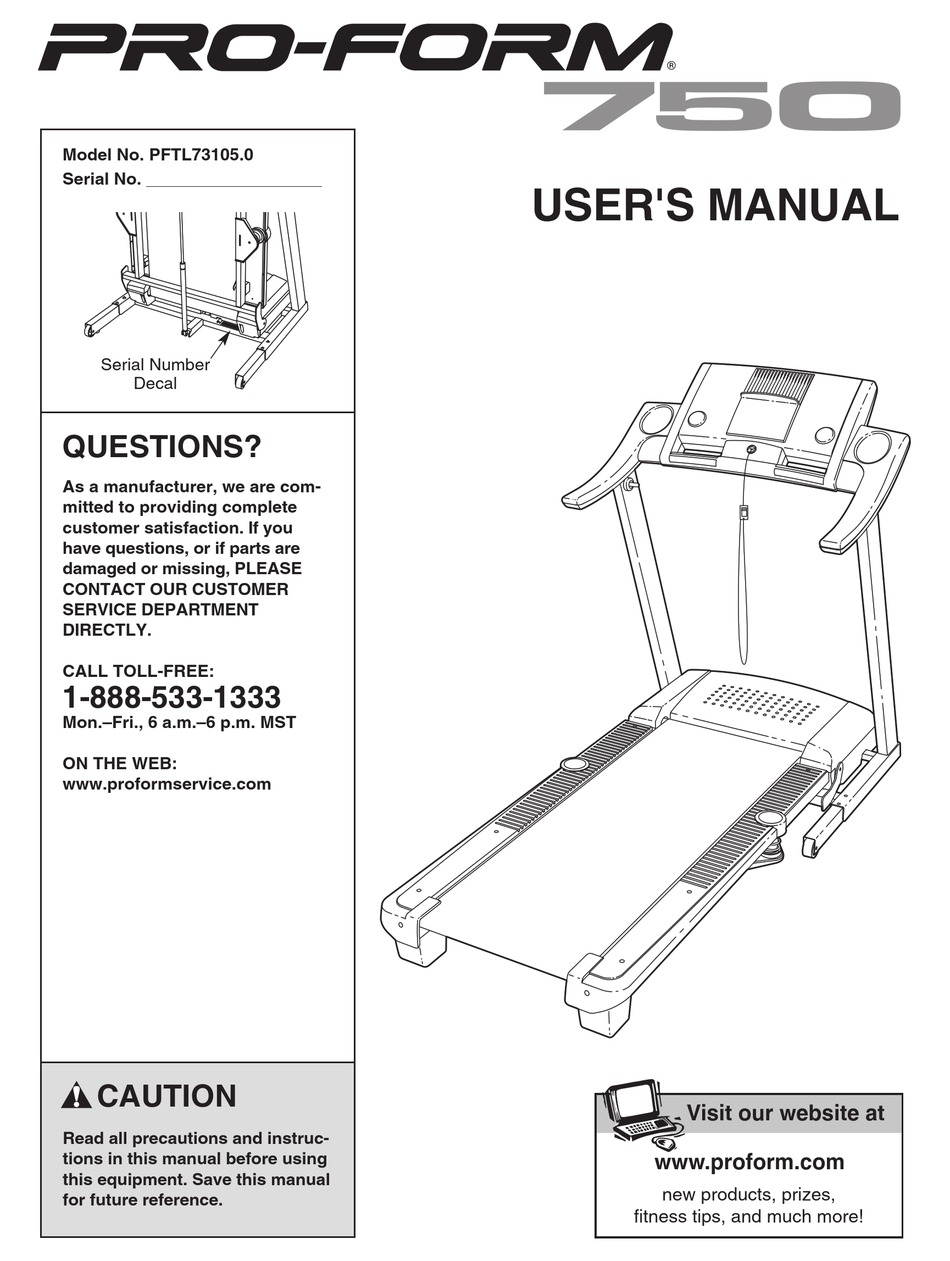 ICON HEALTH &amp; FITNESS PFTL73105.0 USER MANUAL Pdf Download | ManualsLib
