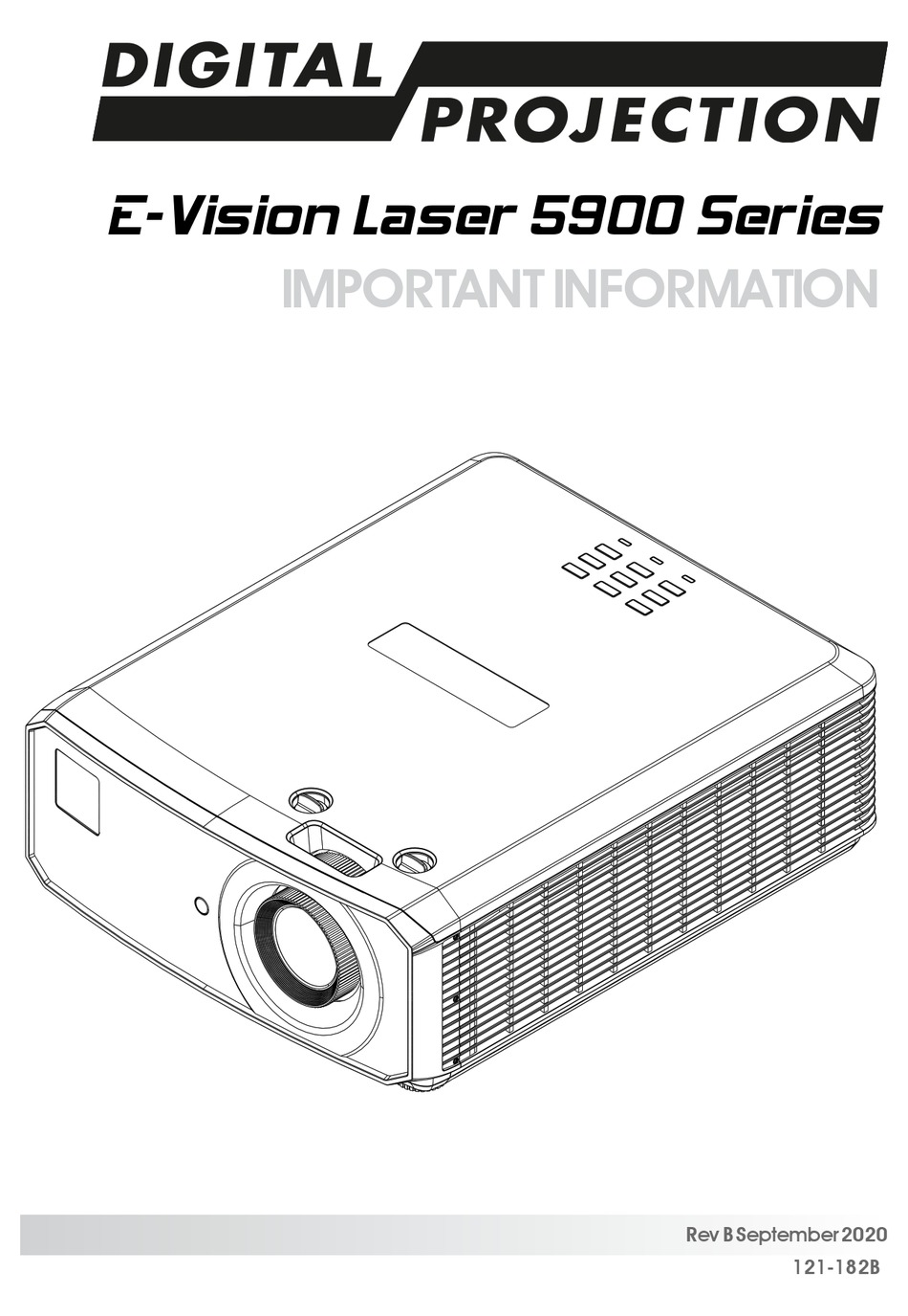 DIGITAL PROJECTION EVISION LASER 5900 SERIES IMPORTANT INFORMATION MANUAL Pdf Download ManualsLib