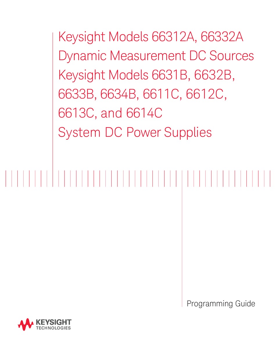 KEYSIGHT TECHNOLOGIES 66332A PROGRAMMING MANUAL Pdf Download ManualsLib