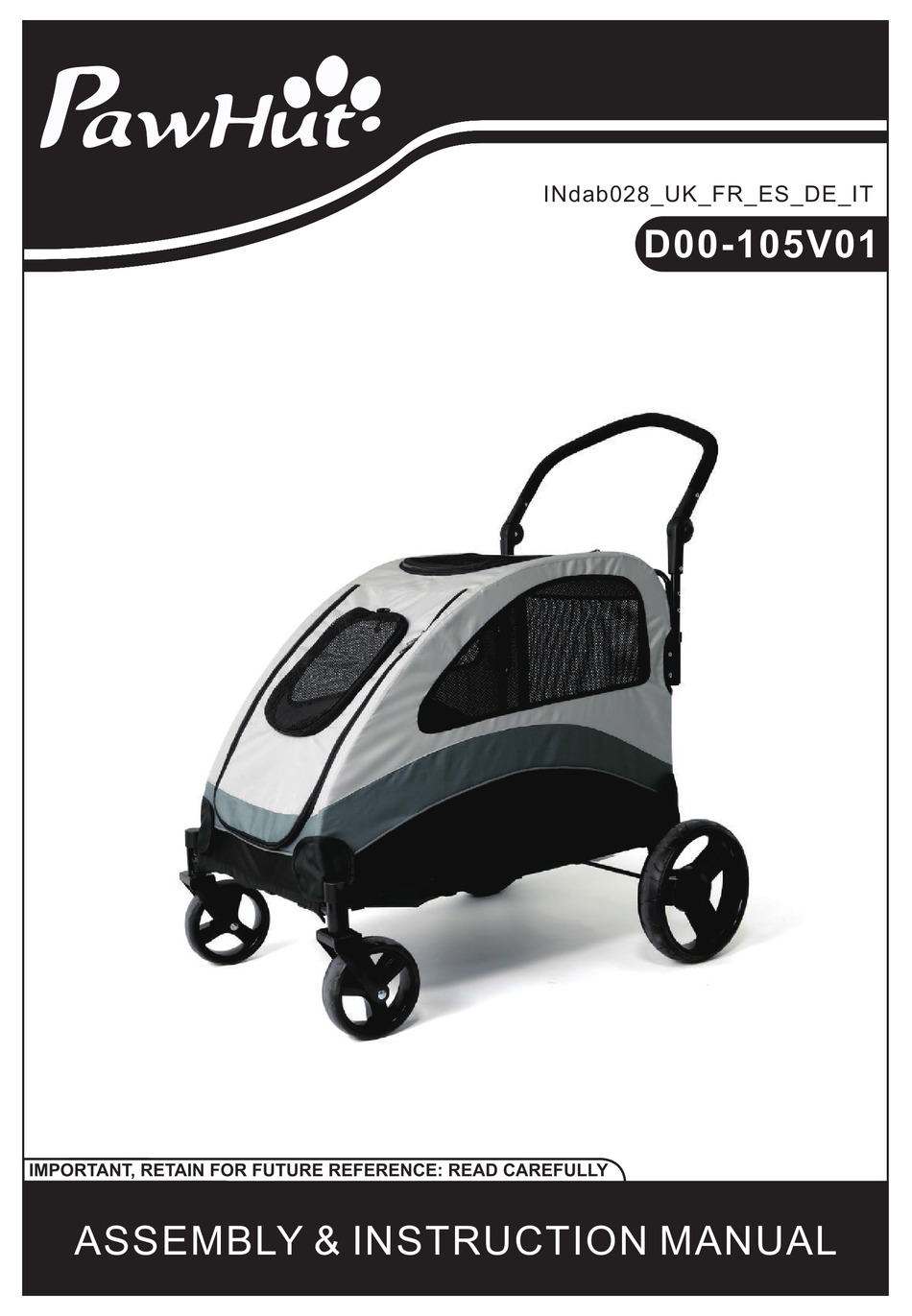 PAWHUT D00105V01 ASSEMBLY & INSTRUCTION MANUAL Pdf Download ManualsLib