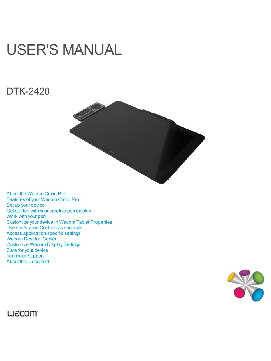 CINTIQ PRO 24 PEN USER MANUAL Pdf Download ManualsLib