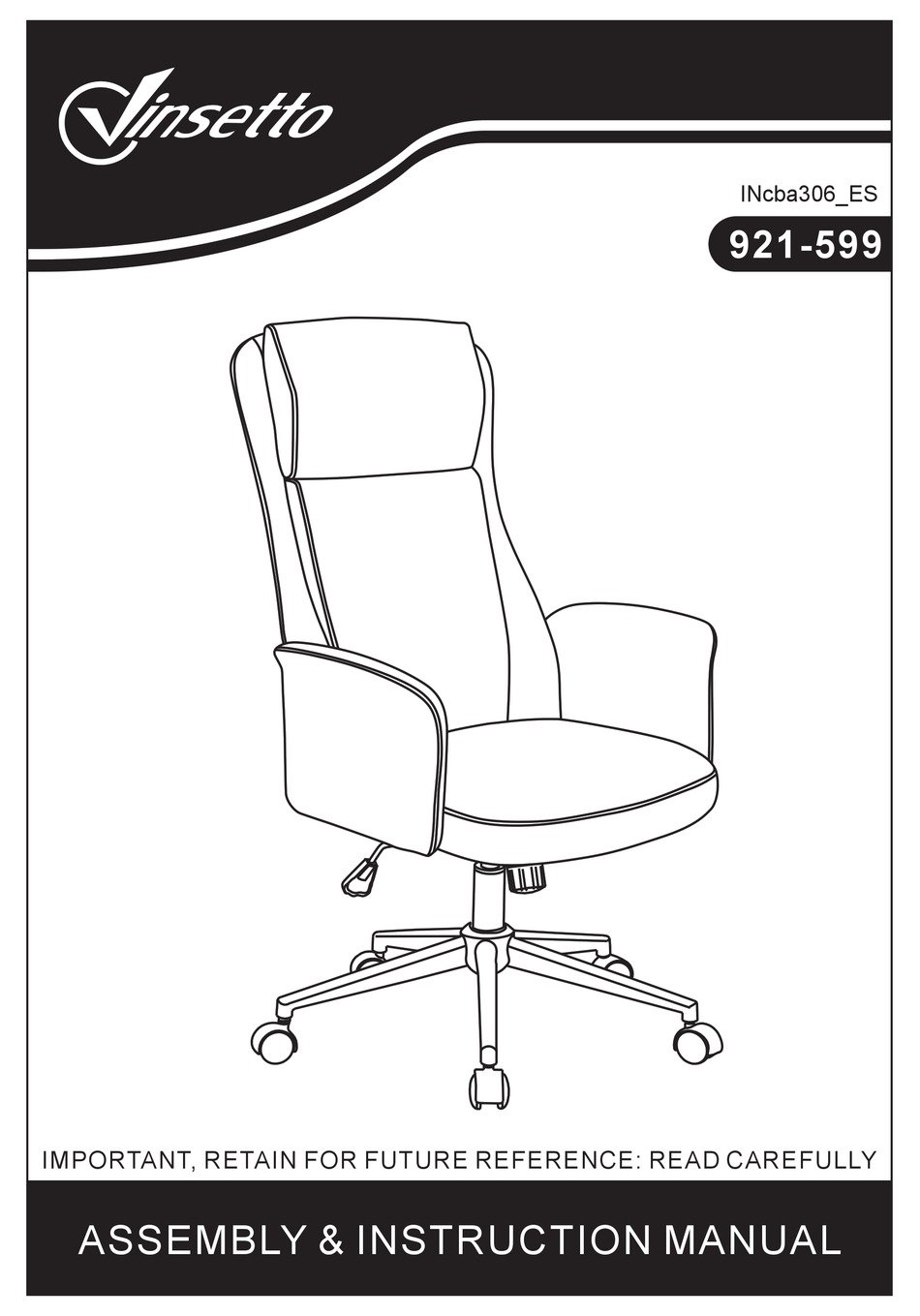 VINSETTO 921599 ASSEMBLY & INSTRUCTION MANUAL Pdf Download ManualsLib