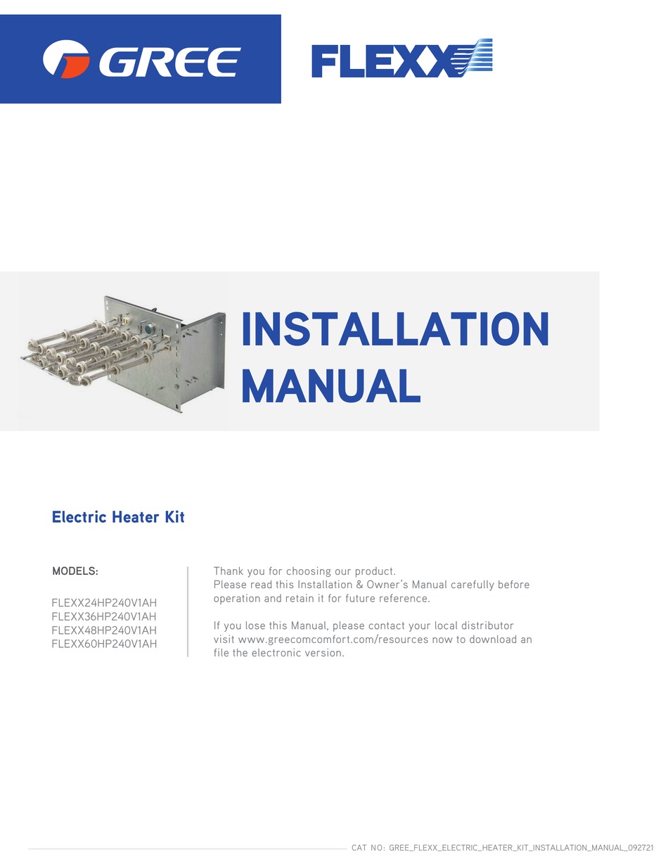 GREE FLEXX24HP240V1AH INSTALLATION MANUAL Pdf Download ManualsLib