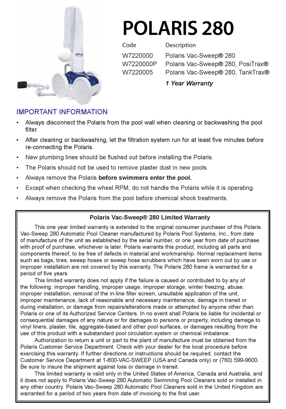 POLARIS POSITRAX QUICK INSTALLATION INSTRUCTIONS Pdf Download ManualsLib