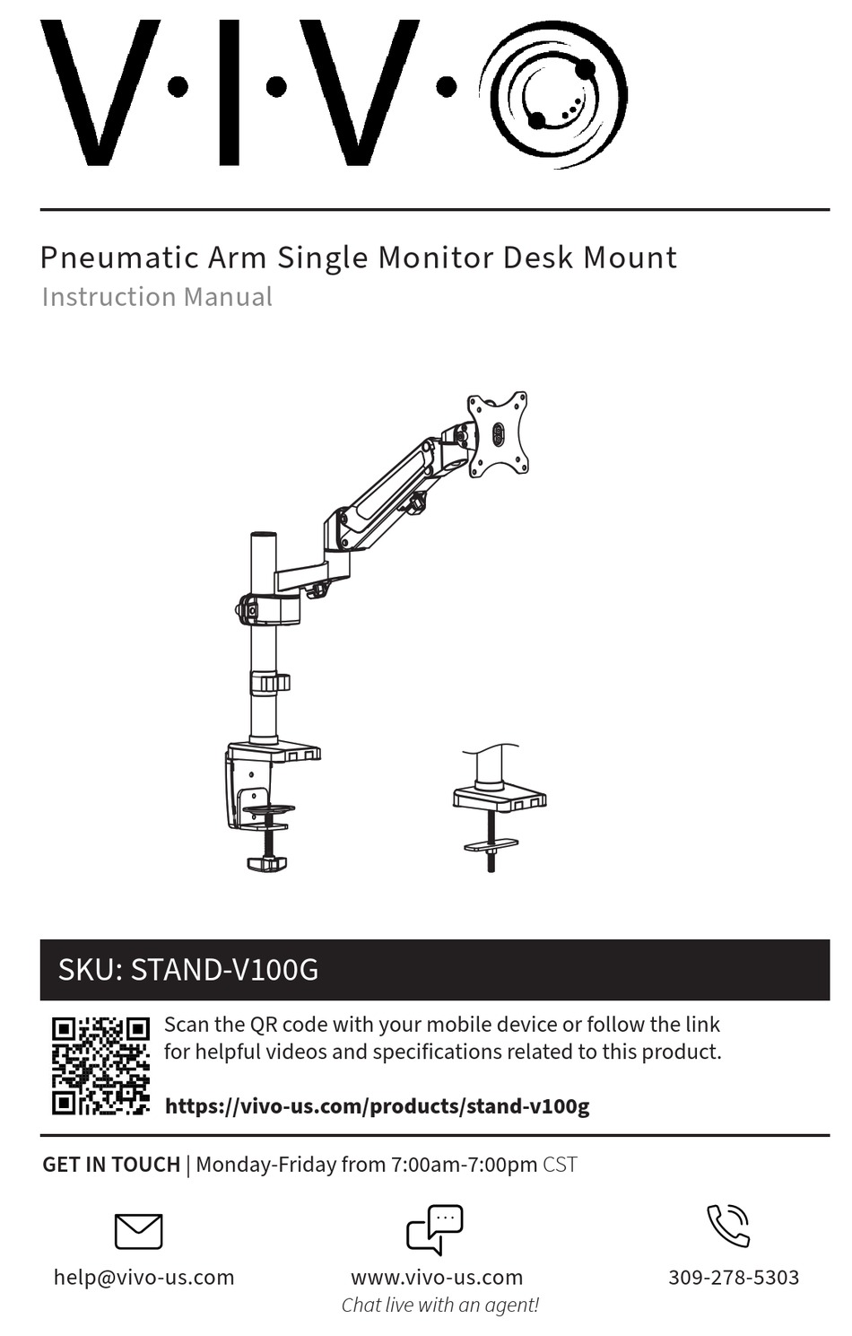 VIVO STAND-V100G INSTRUCTION MANUAL Pdf Download | ManualsLib