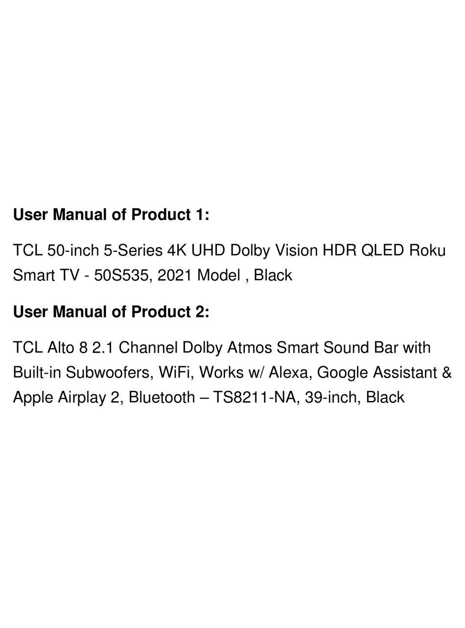 TCL 5 SERIES MANUAL Pdf Download | ManualsLib