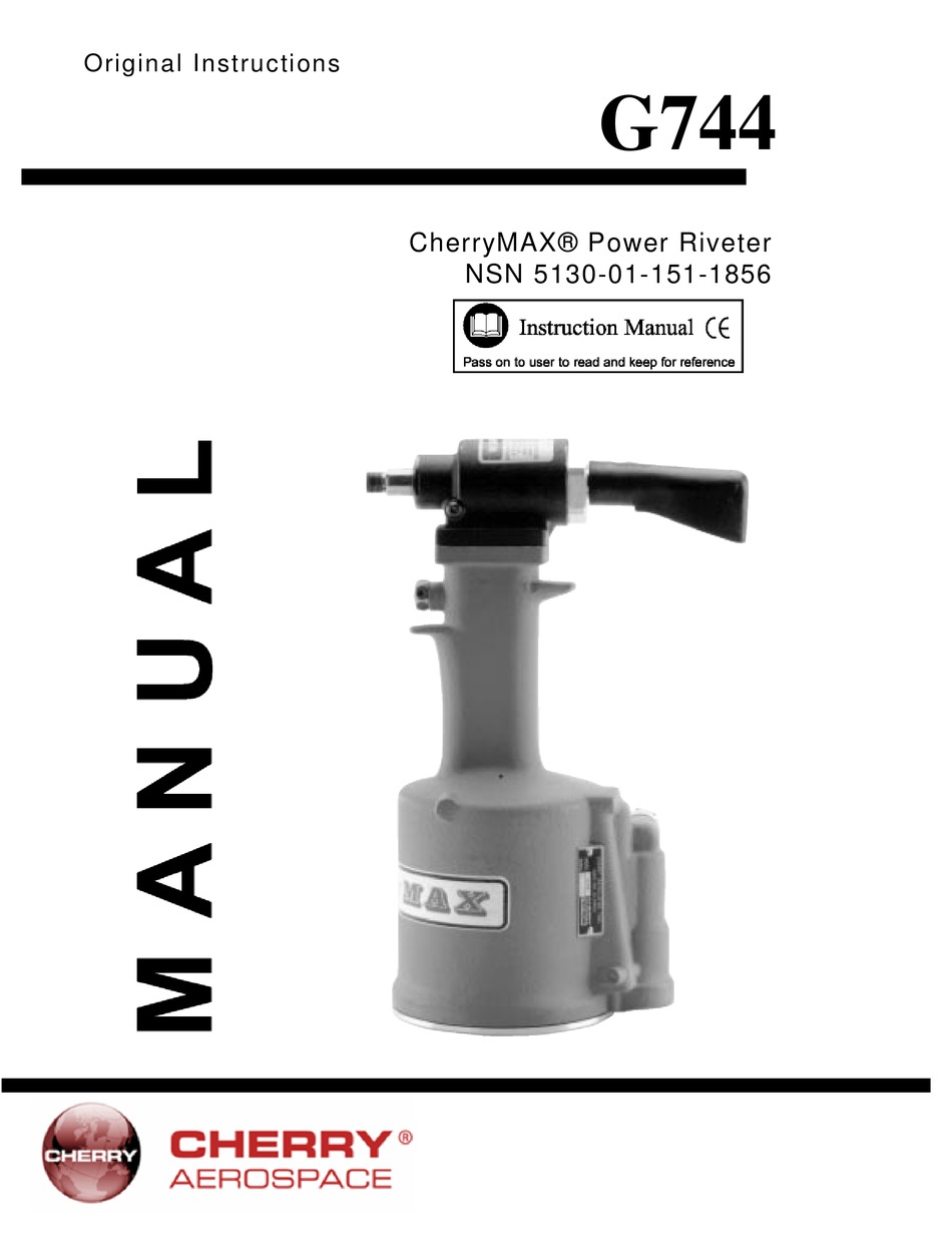 CHERRY AEROSPACE CHERRYMAX G744 ORIGINAL INSTRUCTIONS MANUAL Pdf