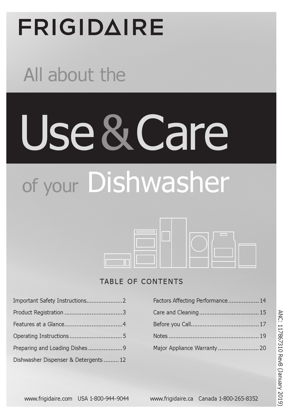 ELECTROLUX FRIGIDAIRE LFID2459VF1A USE & CARE MANUAL Pdf Download