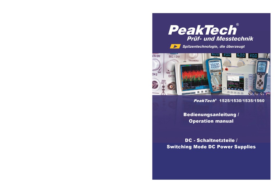 PEAKTECH 1525 OPERATION MANUAL Pdf Download | ManualsLib