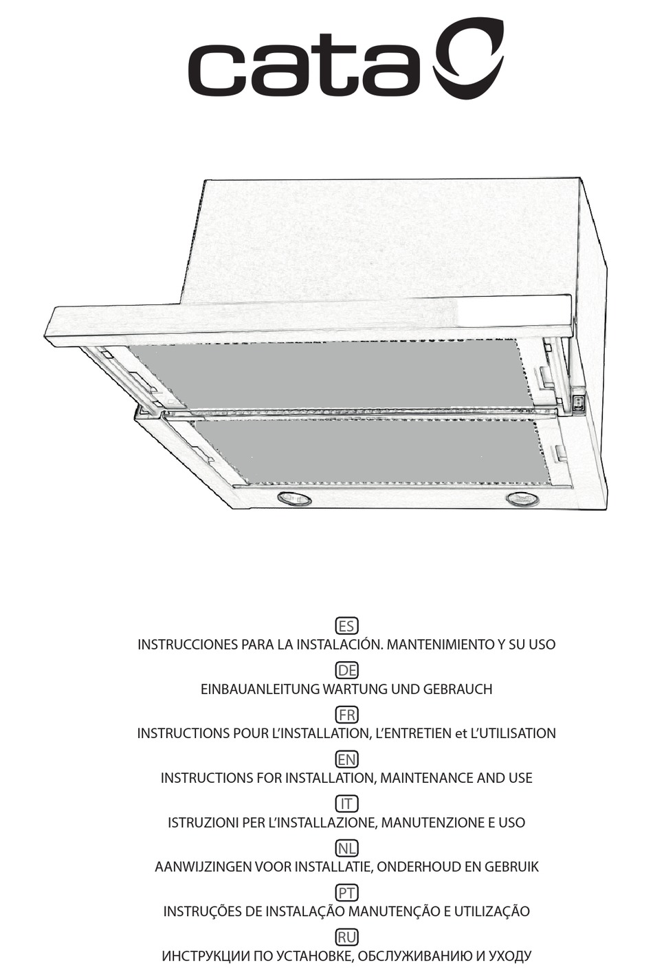 CATA TFH 6430 X INSTRUCTIONS FOR INSTALLATION, MAINTENANCE AND USE Pdf