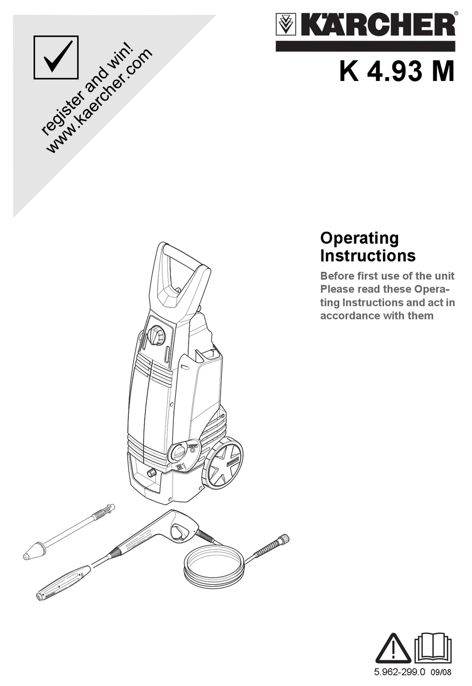 KÄRCHER K 4.93 M OPERATING INSTRUCTIONS MANUAL Pdf Download | ManualsLib